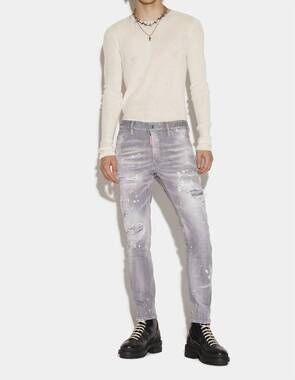 NEW DSQUARED2 skater denim jean in grey